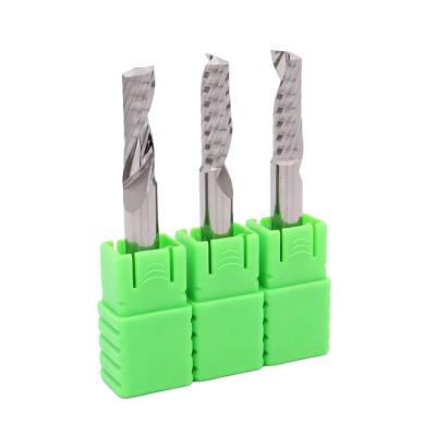 China Side Face Step Shoulder / Straight Slot Routing End Mill 6mm Single Flute For Acrylic Plywood PVC MDF One Flute End Mill for sale