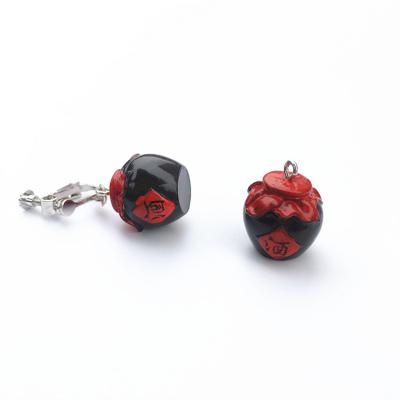 China Wholesale Custom Fashion Resin Jewelry Trendy Stud Earrings With Clip Style for sale