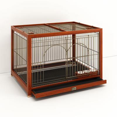 China Indoor Table Kennel End Crate Breathable Customized Pet Cages Wooden Pet Carriers for sale