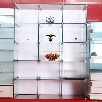 China Glass Display Cabinet For Showcase Shop Customized Glass Display Cabinet With LED Lighting for sale