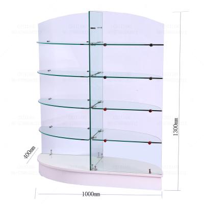 China single side / double side glass showcase gondola shelvs display rack for store for sale