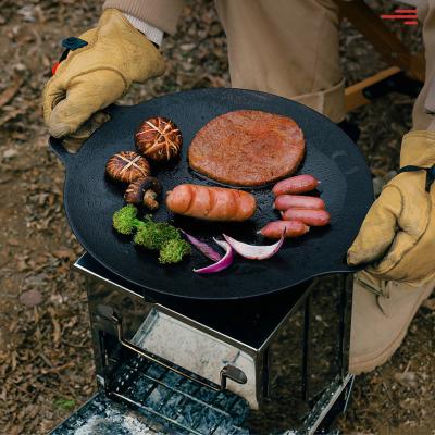 China BBQ round shape cookware bakeware outdoor heating camping non-stick dish for sale