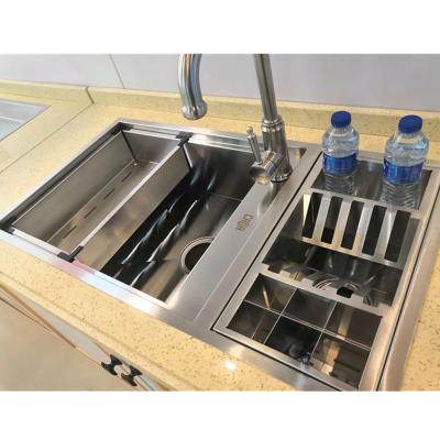 China With Water Bowl Faucet Rectangular Porcelain Single Piece Undermount Sink Customized Double for sale