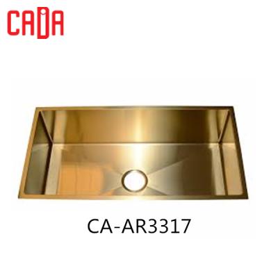 China Outdoor Faucet High Grade 304 Gold Free Under Mount Single Basin RV Stainless Steel Sink For Kitchen for sale