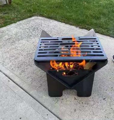 China Collapsible Collapsible Fire Pit Grill And Outdoor Stove Portable Wooden Fire Pit 304 Stainless Steel Camper for sale