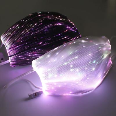 China Fabric+LED Jcostng Customs Lead Light Up Luminous Led Flashing Facemask Party Mask For Night Club for sale