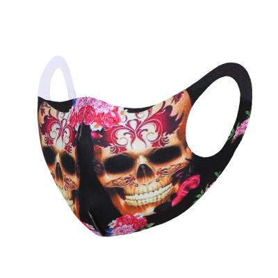 China Adults Eco-friendly Washable Dustproof Mask Custom Halloween Cosplay Party Patterned Printed Face Masks for sale