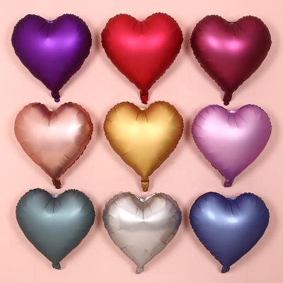 China Advertising Toy/Gift Toy/Pomotional Toy/Decoration Wholesale 18 Inch Metallic Color Foil Helium Chrome Heart Shaped Balloon For Party Decoration for sale