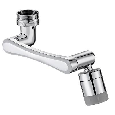 China Modern Wholesale Creative RTS Ware Faucet Extension Sanitary Device All Rotating Mechanical Arm Copper Universal Faucet for sale