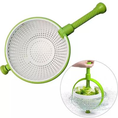 China RTS Viable Hot Selling Kitchen Tools And Fruit Vegetable Drainer Instruments Salad Plastic Material 360 Degree Rotation for sale