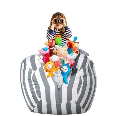 China Removable Cover Amazon Hot Sale Children's Bean Bag Chair Stuffed Animal Storage for sale