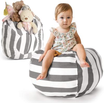 China Bean Bag Chair Cover Storage Stuffed With Removable Cover Toy Zipper Washable Bean Bags For Kids Storage Bean Bag Chair for sale