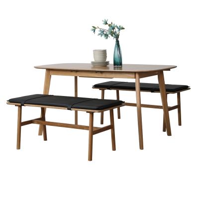 China High End Modern Butterfly Extendable Wooden Dining Set With Bench for sale