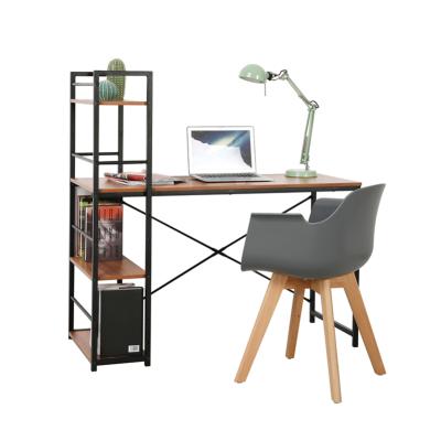 China Wholesale Easy Assembly Home Office Furniture Laptop Table Computer Desk with Book Shelves for sale