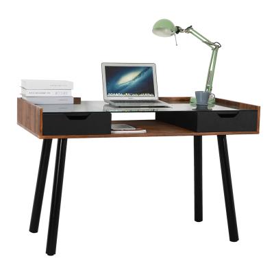 China High end modern open storage computer desk with drawers and open cube storage for sale