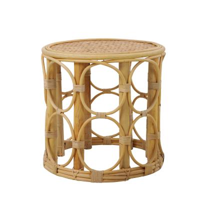 China High Quality Home Wooden Racks Furniture Living Room Display Rack Artificial Flower Display Rattan Natural Materials for sale