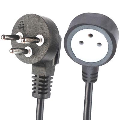 China The adapter Israel three plug plum tail left and right bent word tail plug power cord for sale