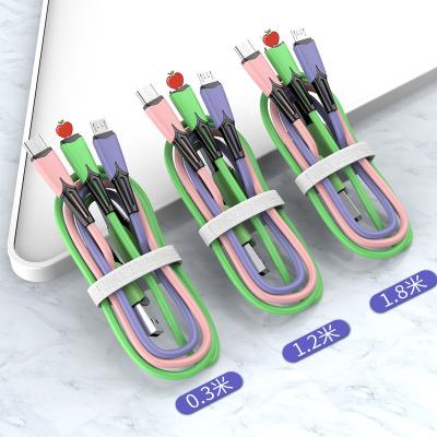 China Durable Colorful Liquid Silicone One Three Data Cable Clog for sale