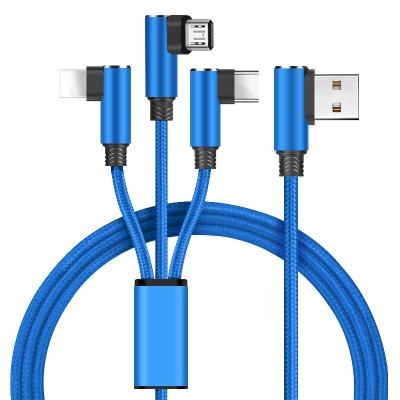 China Mobile Phone Types Customized LOGO Company Three In One Fast Charging Data Cable One Drag Three Charging Line Customized for sale