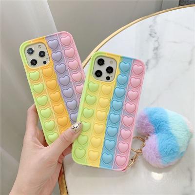 China Shockproof Relive The Jumping Stress Phone Case Bouncing Person Toys Push It Soft Bubble Silicone Case for sale