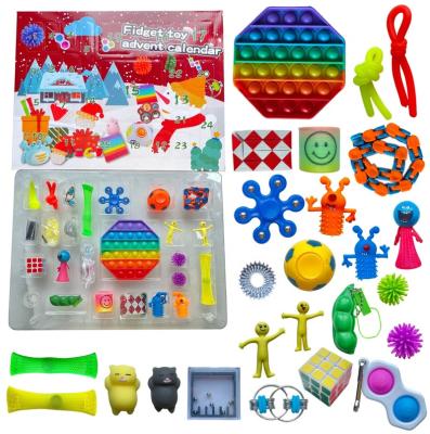 China Squishy Squeeze Toys Christmas Box Toys Countdown Blind Calendar Advent Calendars Eco-friendly Material for sale