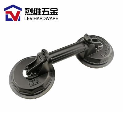 China New LEVI Glass Design Lifting Aluminum Triple Pads 160 Kg Black Glass Draw For Handing Glass for sale