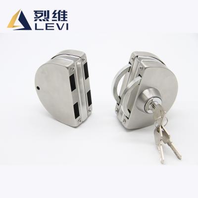 China Office Factory Security Professional Stainless Steel Glass Door Lock With Computer Key for sale