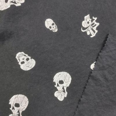 China Skull Print Anti-Static Rayon Fabric Nylon Knitted Fabric Print Knit Fabric For T Shirt for sale