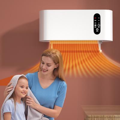 China Wall Mounted Curved Plastic Heater Fan Indoor Heaters With 7H Home Panel Safety PTC Heating Element 2000W PTC Ceramic Convector Modern Bathroom for sale