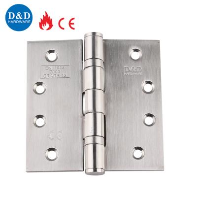 China Euro Style CE EN1935 Stainless Steel 4 Inch Fire Rated Mortise Door End Ball Bearing Modern Door Hinge for sale