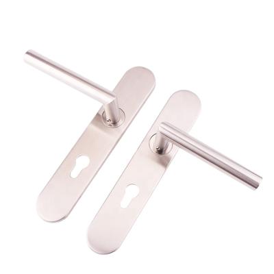 China Modern Plate Stainless Steel Lever Handle For Exterior Door Handles for sale