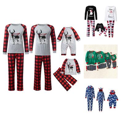 China Breathable Family Christmas Deer Pajamas Christmas Pajamas Mens Womens Plaid Clothes Holiday Sleepwear for sale