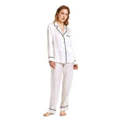 China Pajamas Women Long Sleeve Breathable Solid Pajamas Sleepwear Girl Night Wear For Women for sale