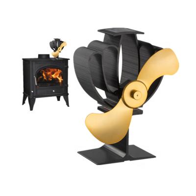 China Household Hot Selling Small Non Electric Heat Powered Stove Fan For Wood Stoves for sale