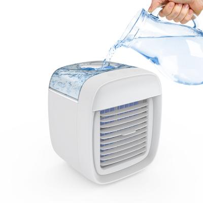 China 7 Colors Led Portable Air Mini Coolers Mist Fan Small Size Lightweight Silent 2022 Ultrathin Product For Home for sale