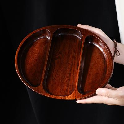 China Hot Selling Wholesale Wooden Stocked Serving Breakfast Tray With Handles for sale