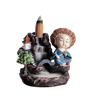 China AROMATIC Black Abrabic Backflow Incense Burner Backflow Censer Incense Burner Incense Holder Incense Incense Holder Waterfall Arabic Burner for sale