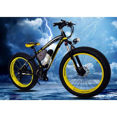 China 48V 1000W steel electric bicycle with 17Ah lithium battery 21 speed fat tire electric mountain bike for sale