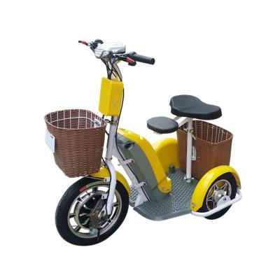 China 48v 12ah steel electric tricycle 500w motorfolding electric tricycle front wheel drive adult tricycle for sale