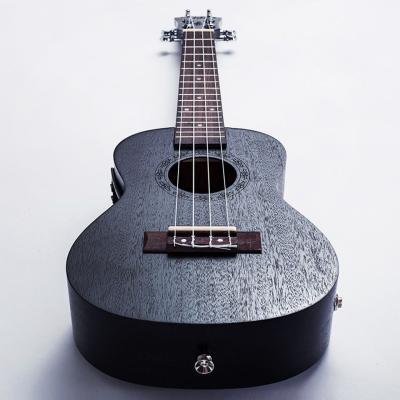 China GUITAR 23 Inch Round Bass Ukulele Soundtrack Electric Guitar Sound 4 String Rosewood Electronic Ukulele Hawaiian Guitar for sale