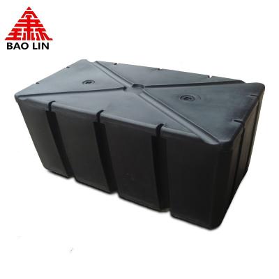 China new 100% polyethylene use durable HDPE plastic pontoon ultravialet Rotomold floating box fill shape in high quality on hot sale for sale