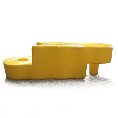 China LLDPE Polyethylene,Rotating Molded Karting Barrier For Race Track Logo Customization Portable Style Yellow Road Barrier for sale