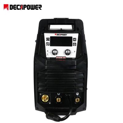 China Machinery Repair Shops Decapower Gasless Gasless 3 IN 1 Aluminum Inverter MIG Welder With Synergic for sale