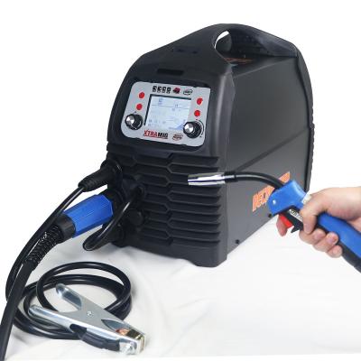 China 220V High Efficient Automatic Building Material Shops Inverter Gasless Flux Core MIG Welder CO2 Gas MIG Cat Arc Welding Machine Equipment for sale