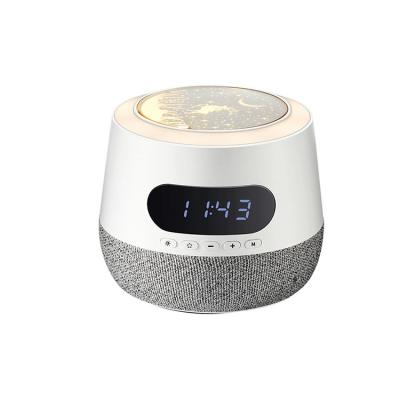 China Wholesale yes supply white speaker led night light alarm clock support time display radio speaker for sale