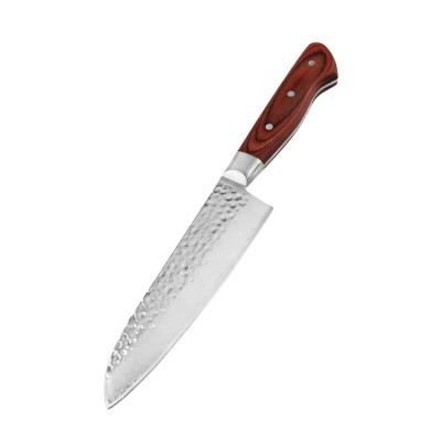 China Custom Japanese Chef Knife 7 Inch Disposable Logo Wood Handle Damascus Steel Kitchen Knives for sale