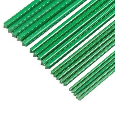 China Waterproof Metal PE Coated Tomato Support Garden Stakes Metal Stakes Support Stick Plant Supports For Tall Plants for sale