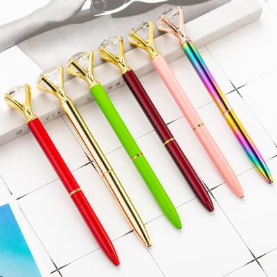 China office & School Pen Multi Color Metal Pen Customized Diamond Crystal Ball Point Pen For Great Promotional Gift for sale