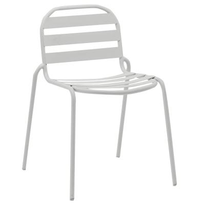 China Stackable Chair Factory Outdoor Seating Garden Chairs Stackable Galvanized Steel Chairs for sale