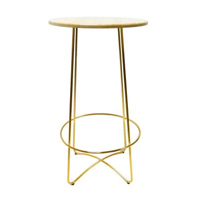 China Nice Looking Modern Coffee Table Bar Table With Gold Legs For Restaurant for sale